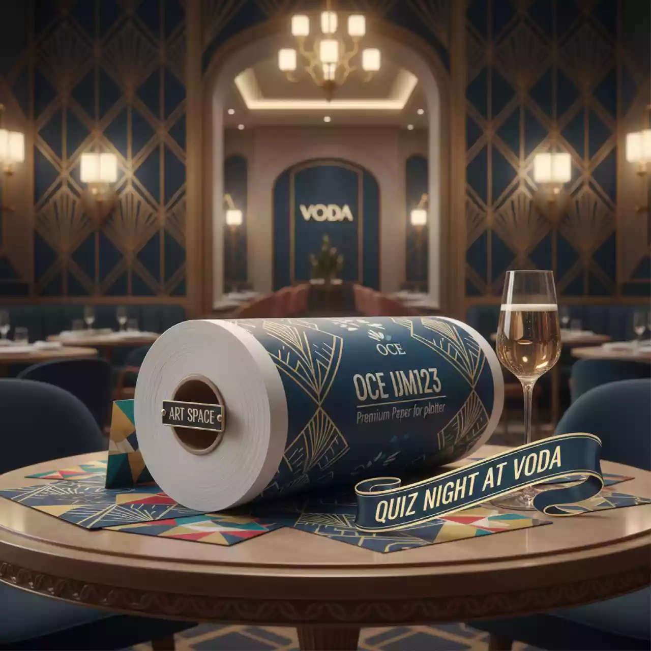 Аренда Бумага рулонная для плоттера с покрытием OCE IJM123 Premium Paper FSC 130 г м² 841х30 м 50,8 мм в ресторане «Voda» — ART SPACE