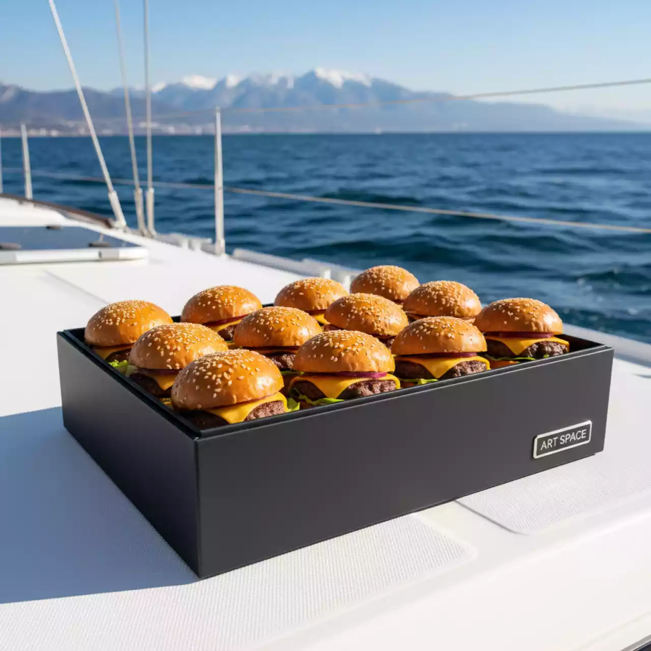 Аренда Бургеры мини бокс сет 1 на парусной регате (Сочи) — ART SPACE