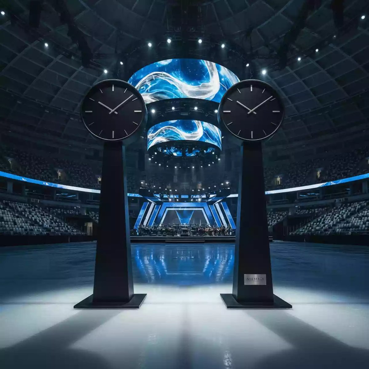 Аренда Часы декоративные черные в ледовом дворце «Большой» — ART SPACE