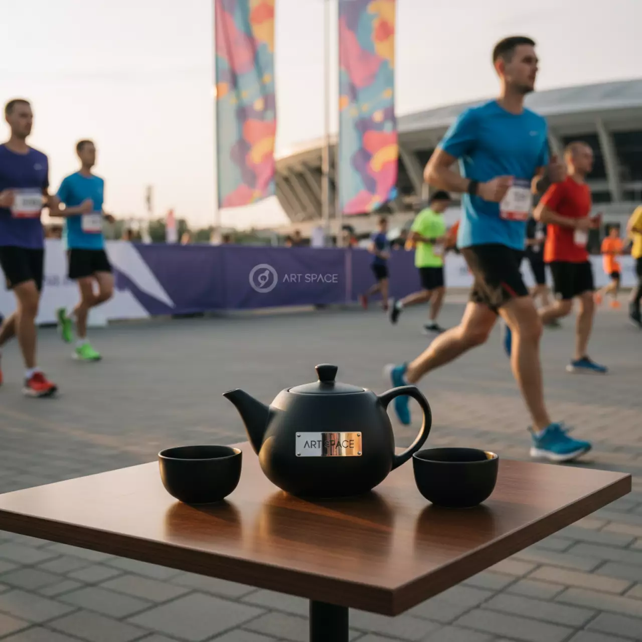 Аренда Чайная пара Porland чёрная 250 мл на арене «Фишт» — ART SPACE