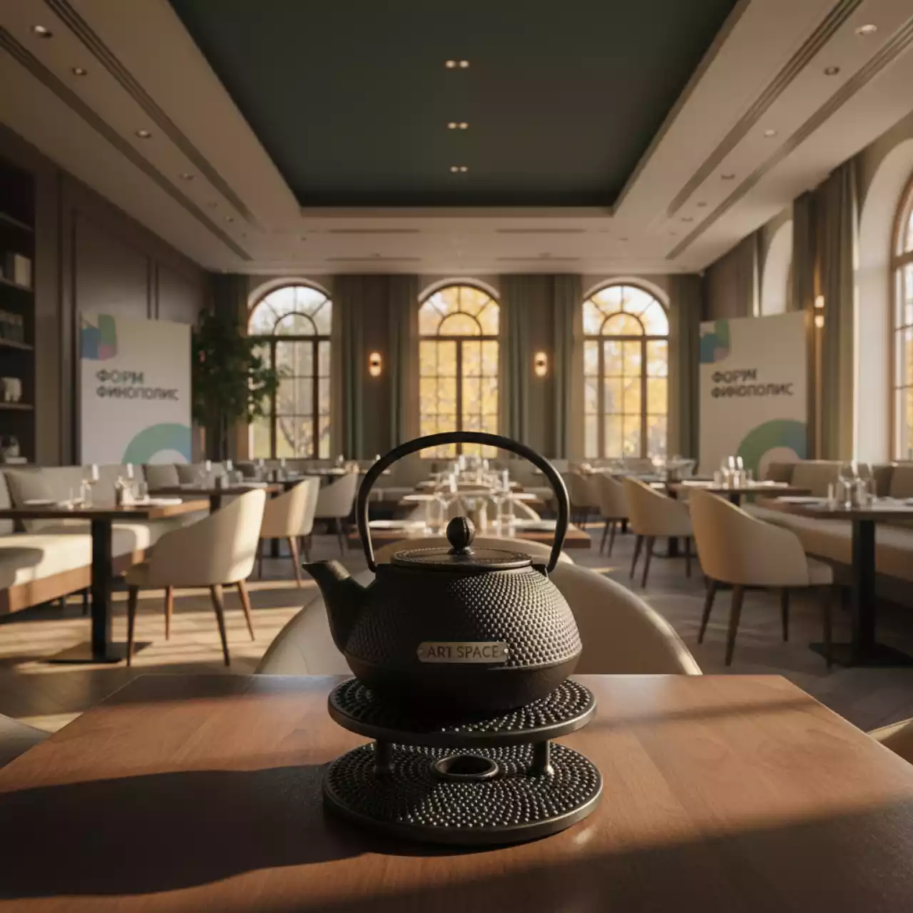Аренда Чайник чугунный с подставкой Токио V 300 мл в ресторане «Brunello» — ART SPACE