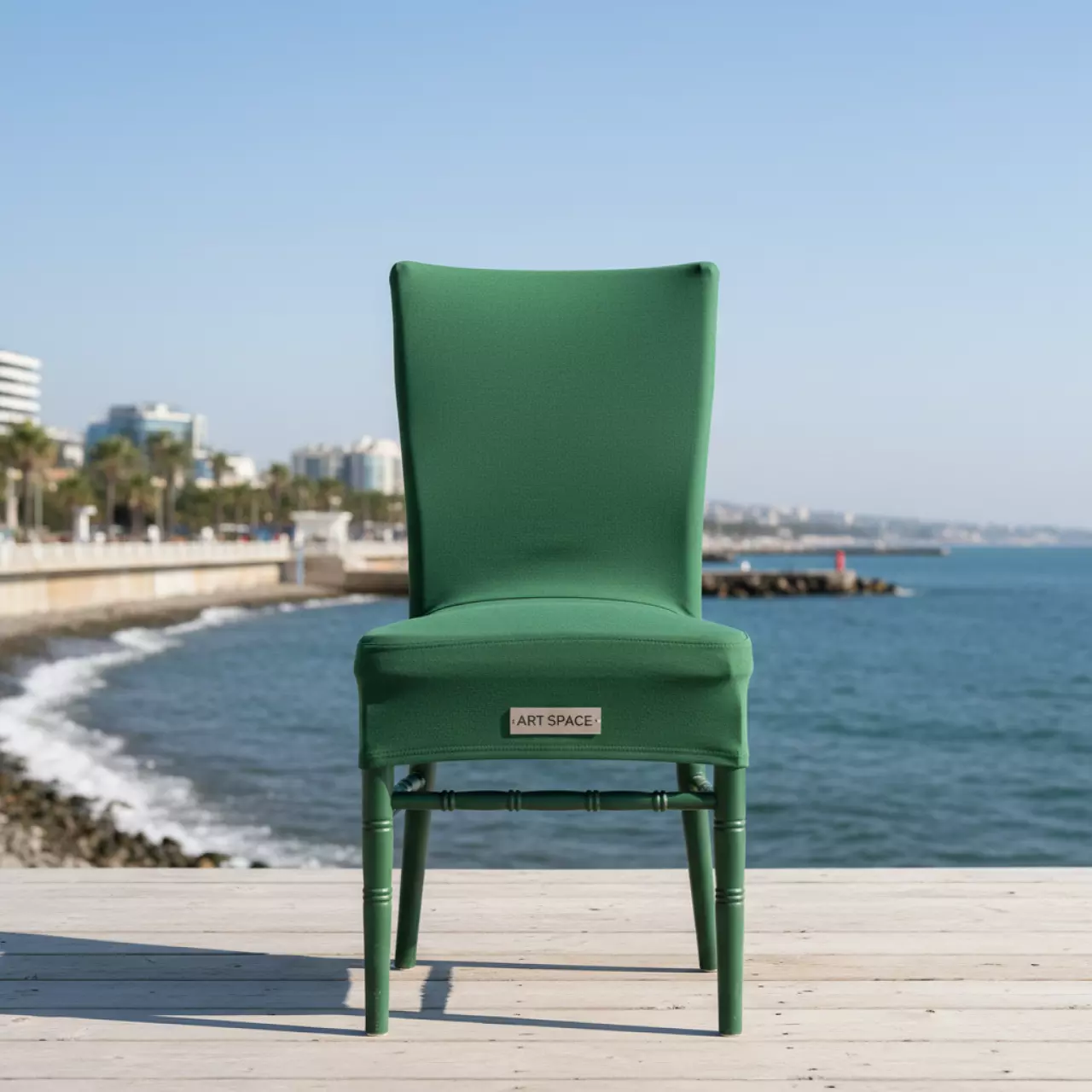 Аренда Чехол 01 для стула Кьявари зеленый на Имеретинской набережной — ART SPACE