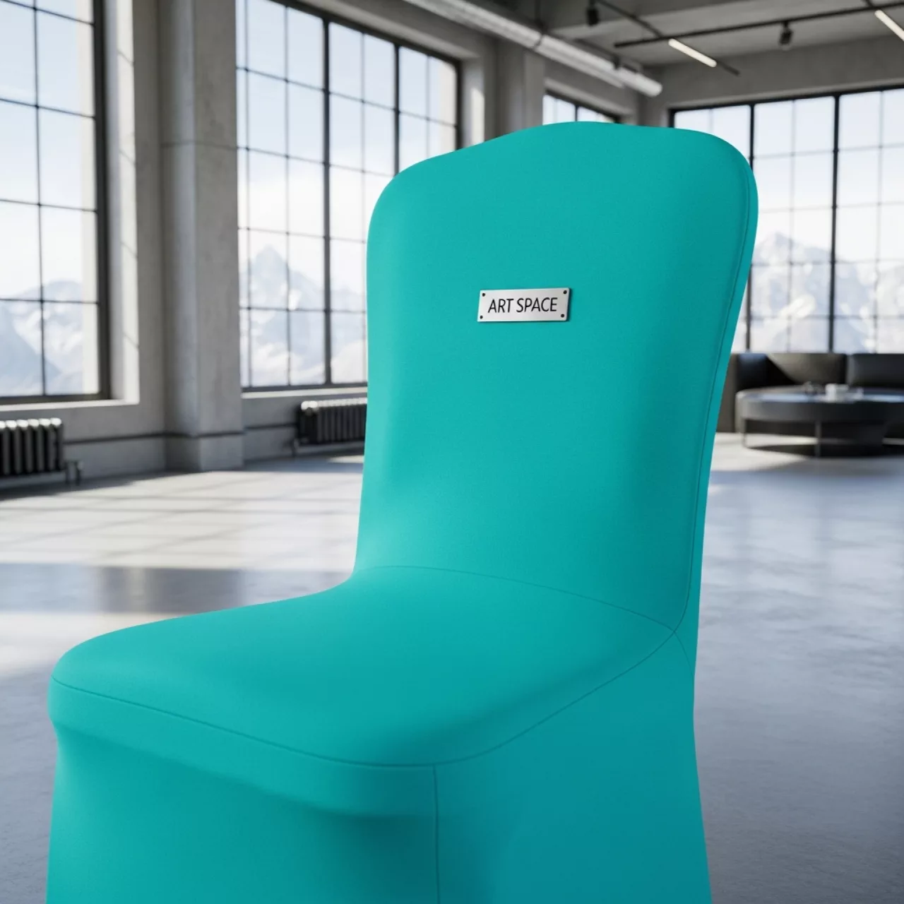 Аренда Чехол 02 спандекс бирюзовый на площадке Rosa Peak (2320м) — ART SPACE