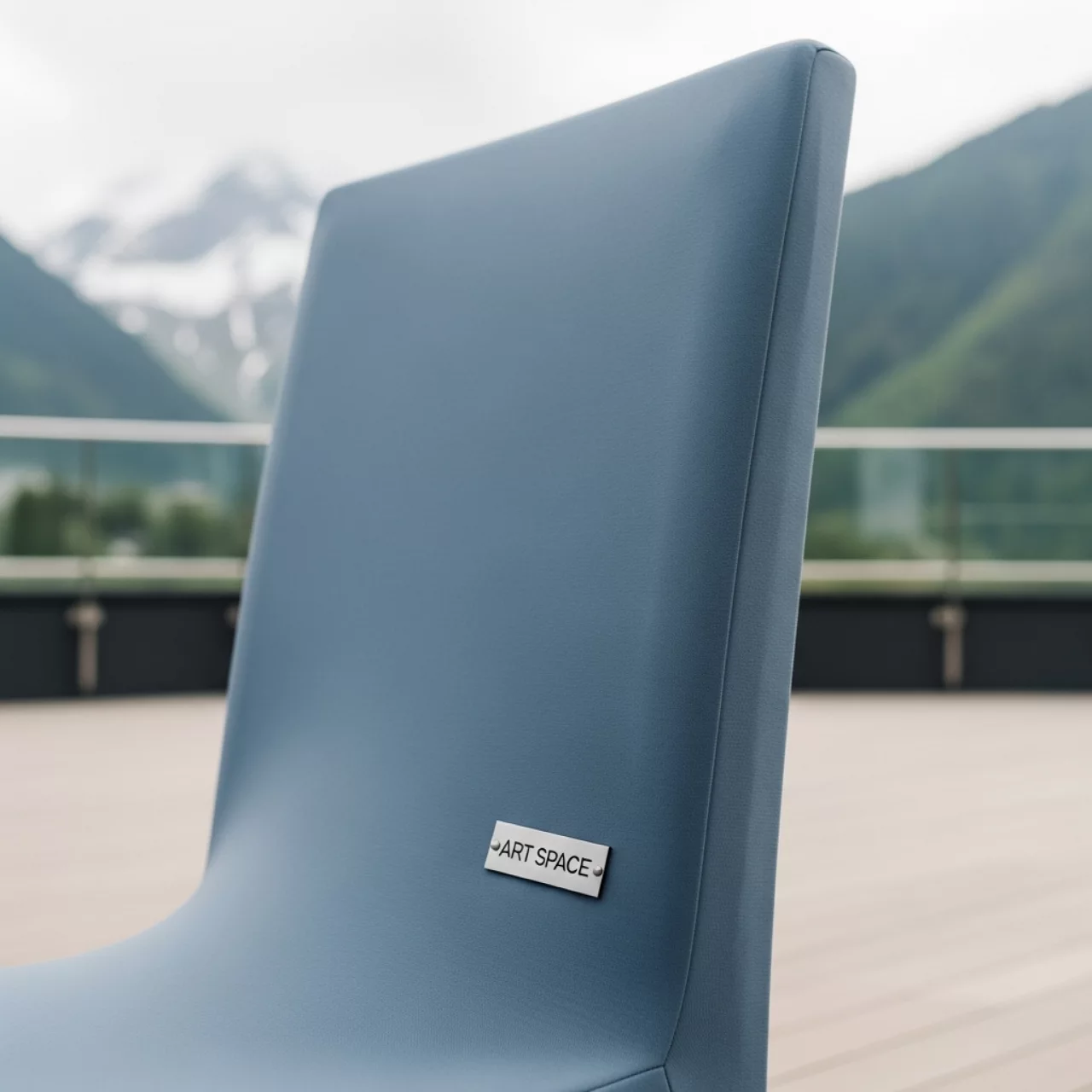 Аренда Чехол 46 с прямой спинкой серо голубой в Radisson Hotel Rosa Khutor — ART SPACE