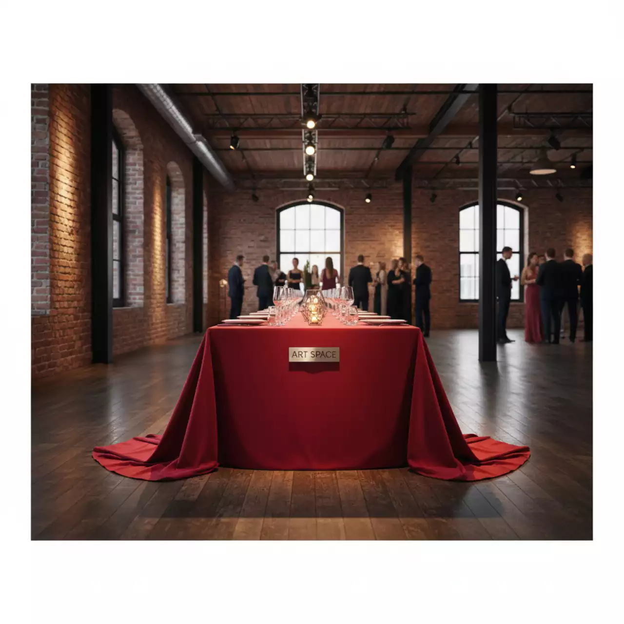 Аренда Чехол для стола 09 красный в лофте «Студия 21» — ART SPACE