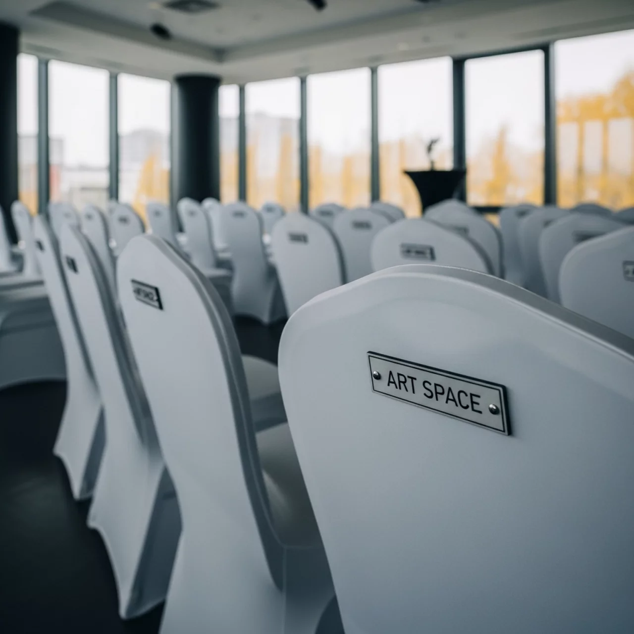 Аренда Чехол для стула белый стрейч в ресторане «D.O.M» — ART SPACE