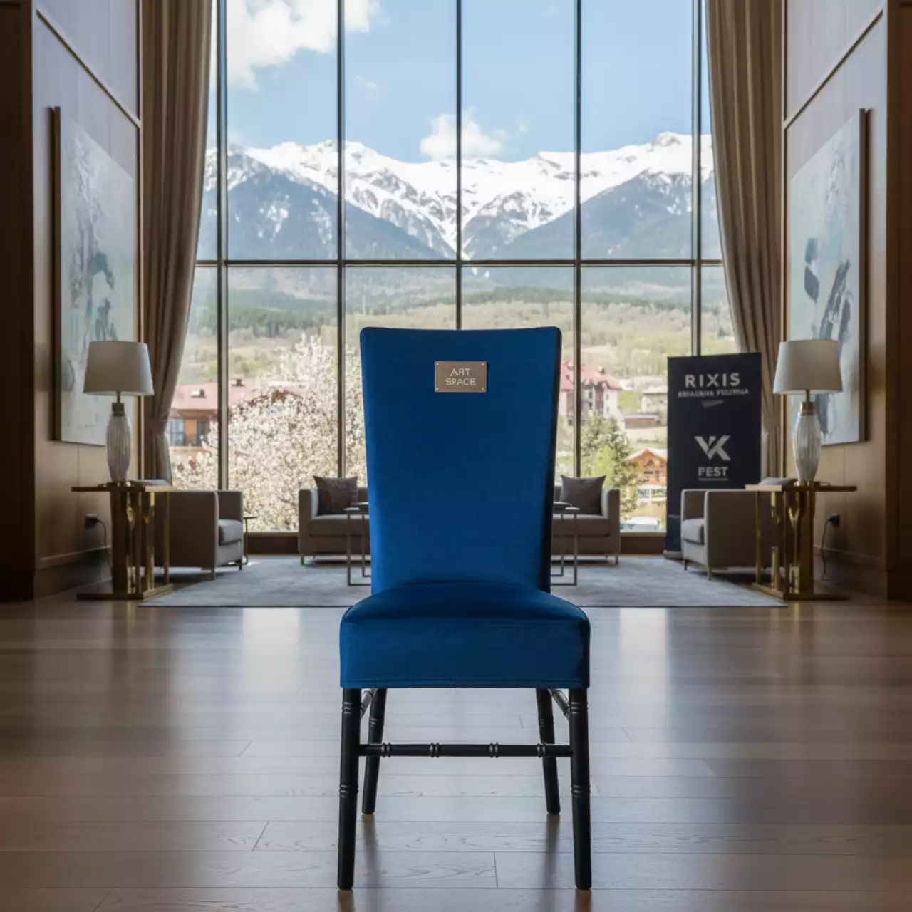 Аренда Чехол для стула Chiavari 52 синий в Rixos Krasnaya Polyana — ART SPACE