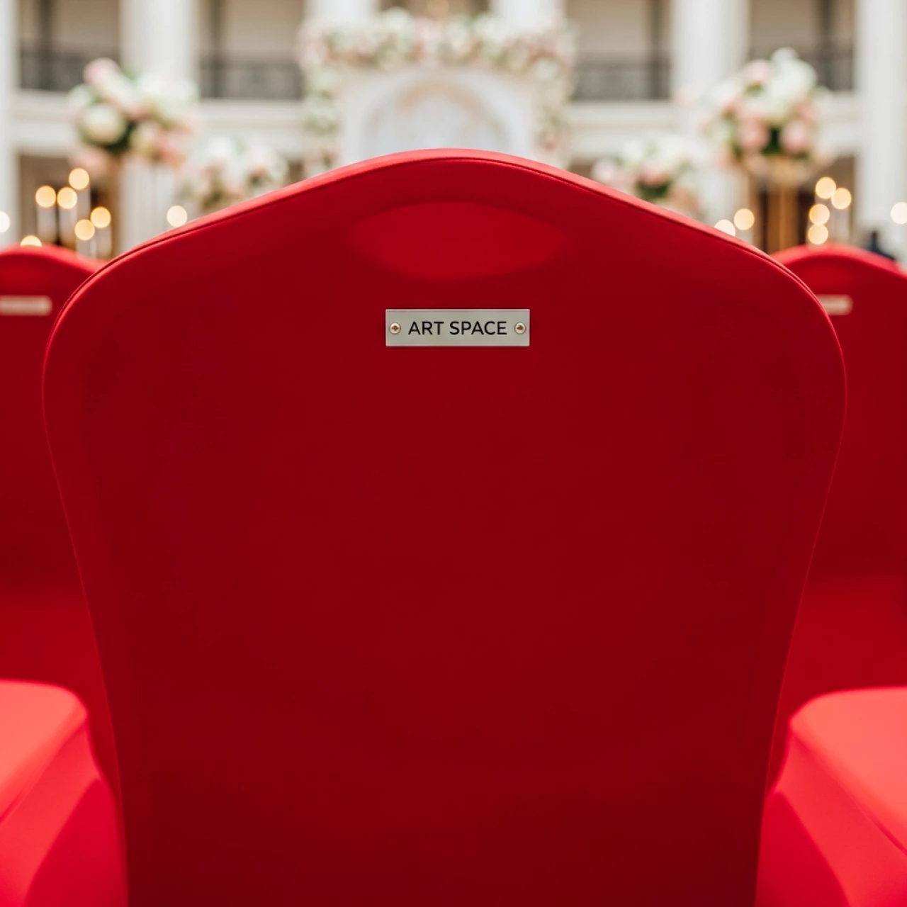 Аренда Чехол для стула красный стрейч в комплексе Sea Galaxy — ART SPACE