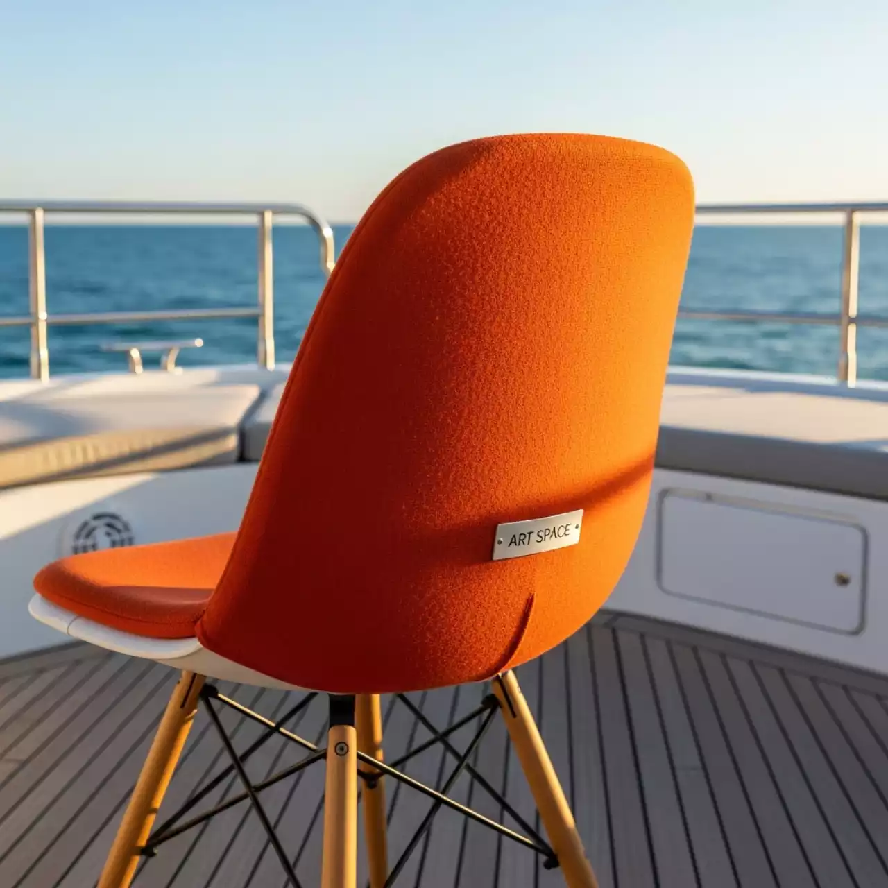 Аренда Чехол E06 для стула Eames оранжевый на VIP теплоходе (Морпорт Сочи) — ART SPACE