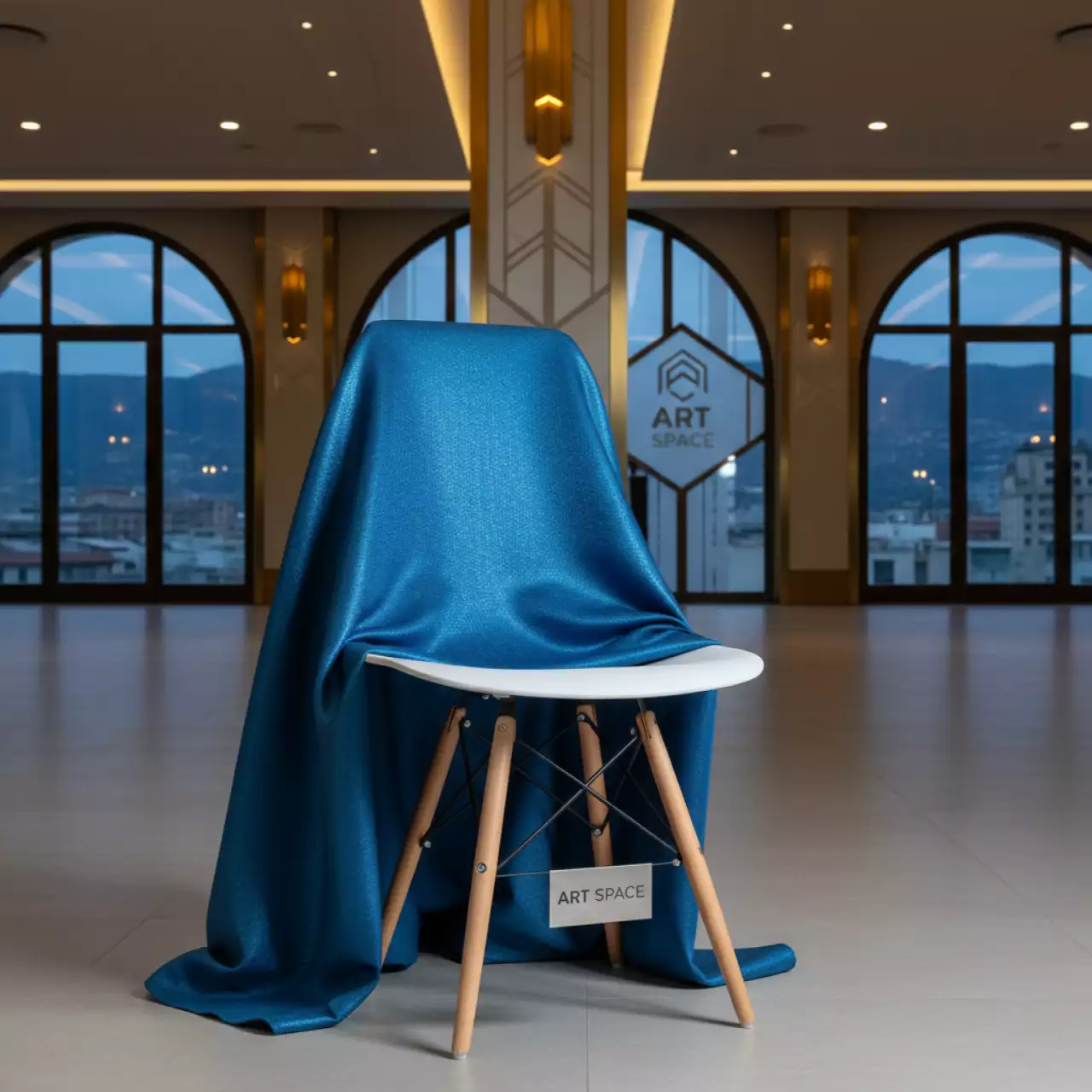 Аренда Чехол E06 для стула Eames синий в Panorama by Mercure — ART SPACE