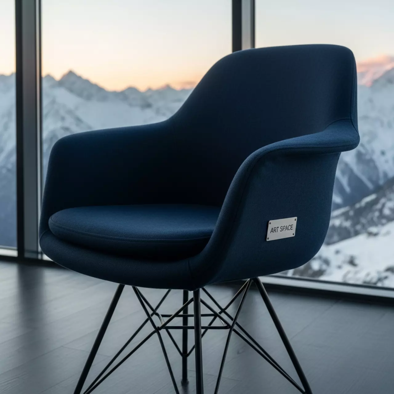 Аренда Чехол Е06 на стул Eames синий на площадке Rosa Peak (2320м) — ART SPACE