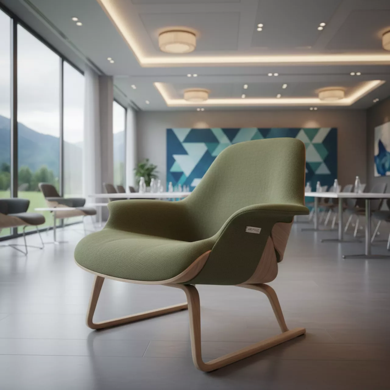 Аренда Чехол E07 для стула Eames оливковый в Green Flow Hotel — ART SPACE