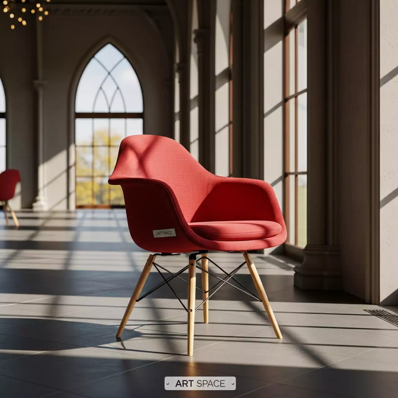 Аренда Чехол E07 на стул Eames красный в отеле «Богатырь» — ART SPACE