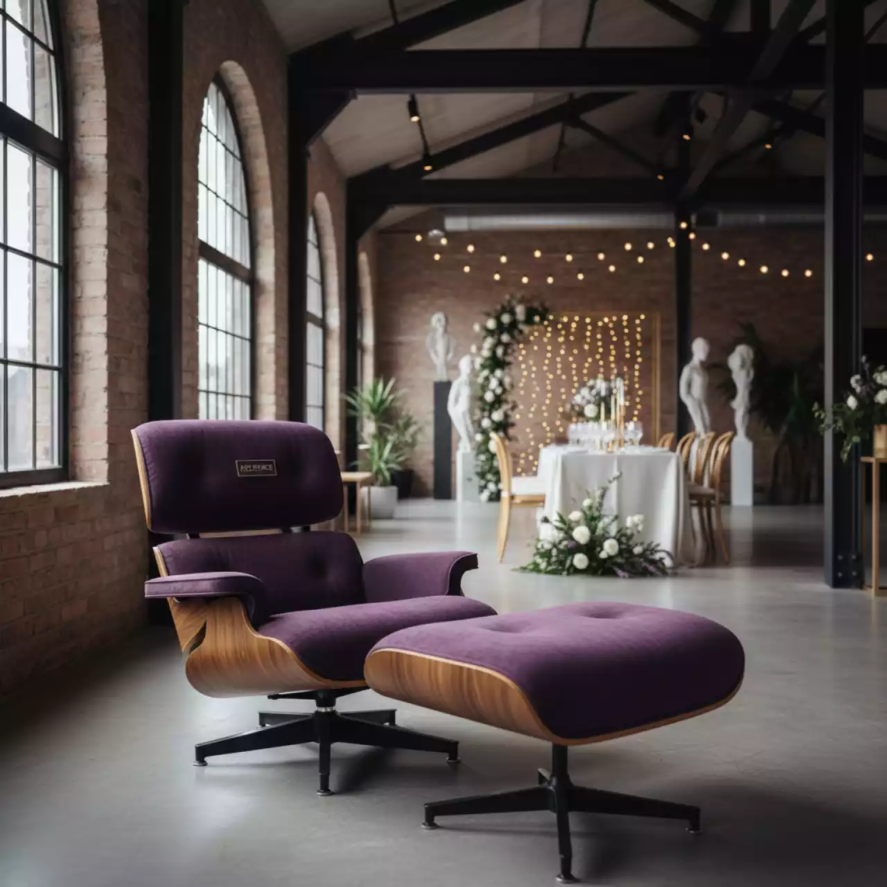 Аренда Чехол E 07 на стул Eames фиолетовый в Bridge Resort — ART SPACE