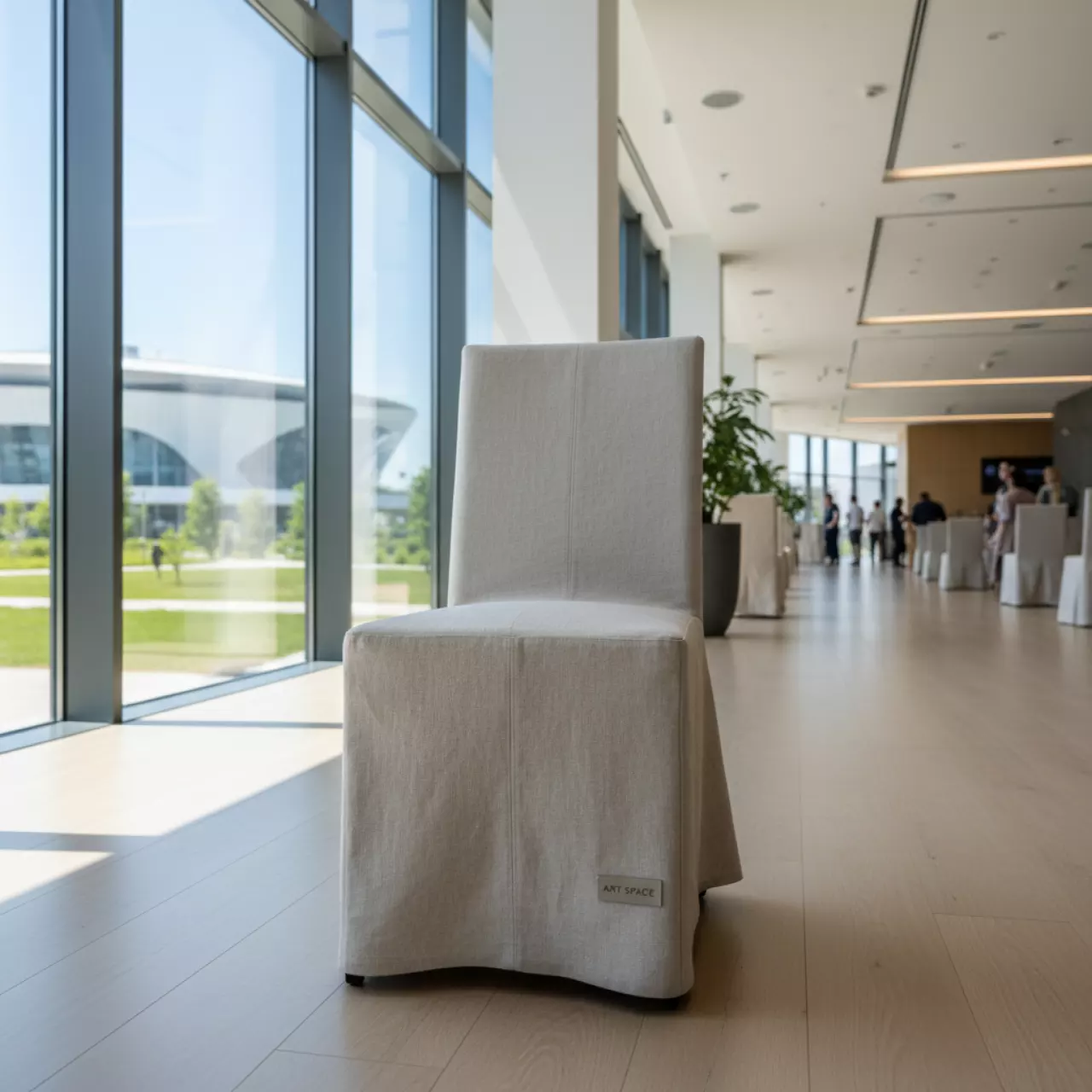 Аренда Чехол льняной с декором универсальный в Сириус Арене — ART SPACE