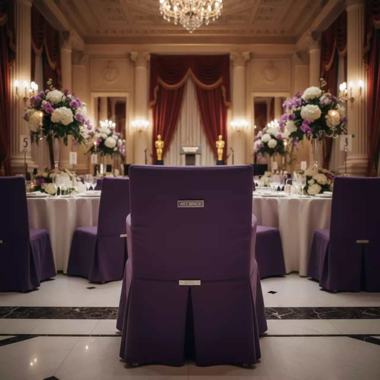 Аренда Чехол на стул Eames E07 фиолетовый в ресторане «D.O.M» — ART SPACE