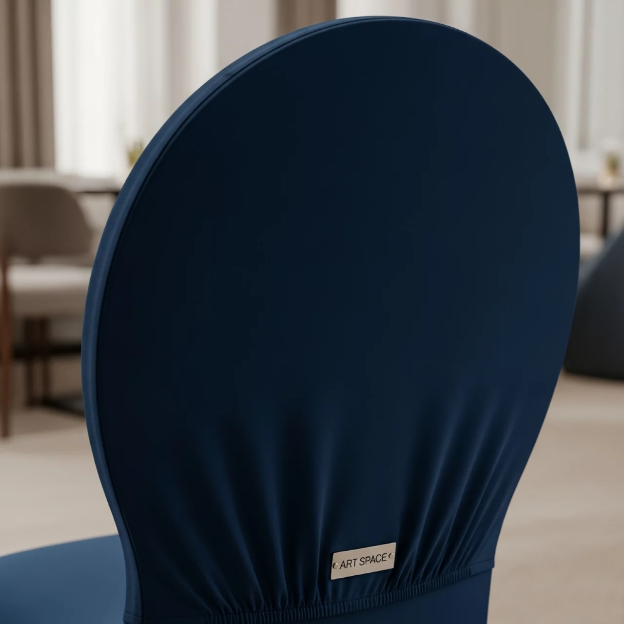 Аренда Чехол на стул с овальной спинкой синий в пляжном клубе Del Mar — ART SPACE