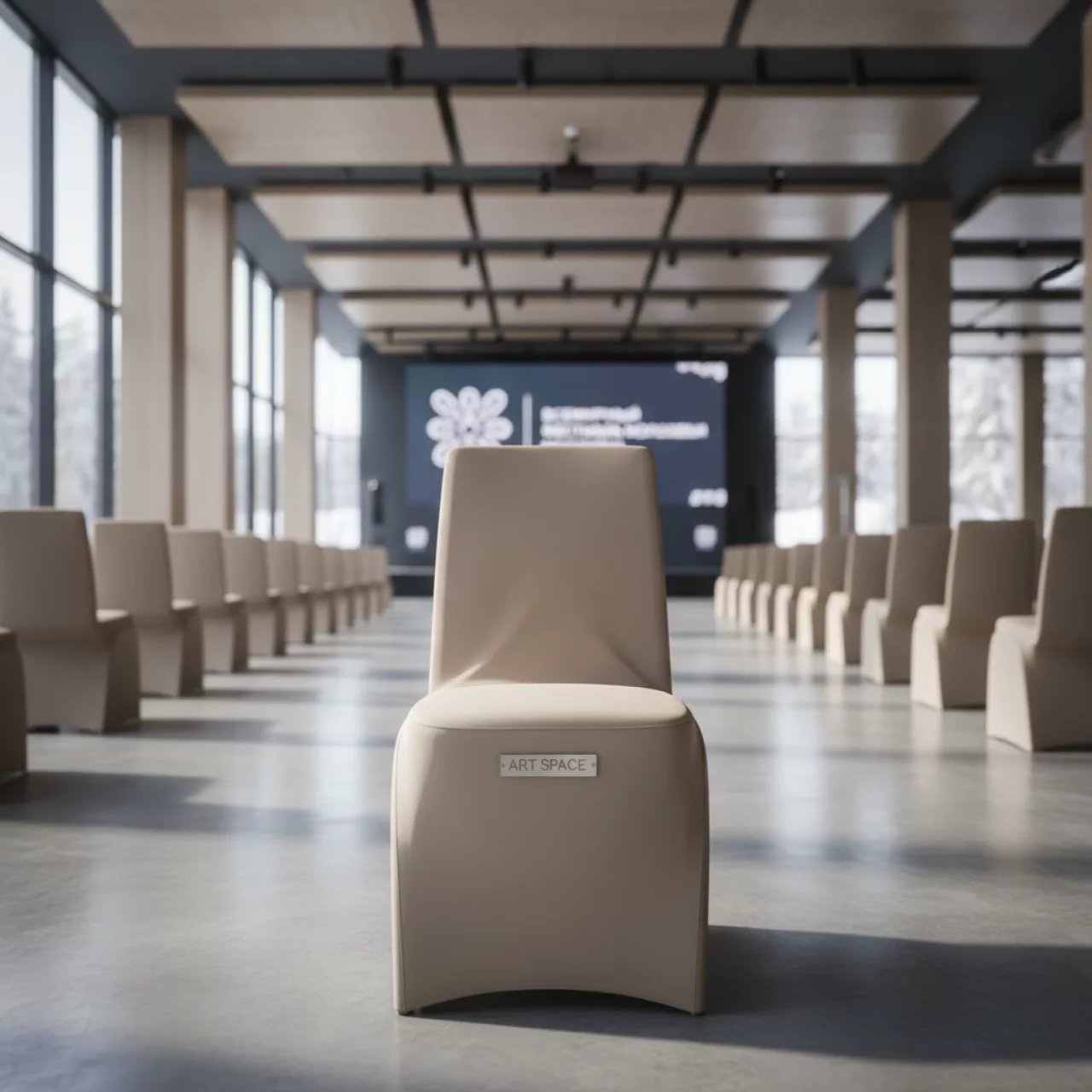 Аренда Чехол на стул со спинкой CHILLY бежевый в Cosmos Sochi Hotel — ART SPACE