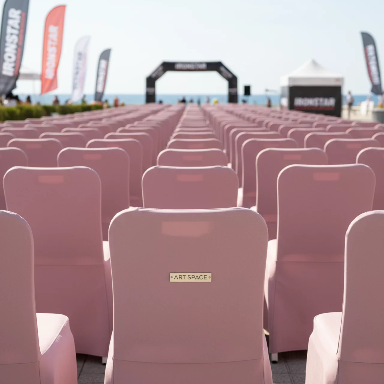 Аренда Чехол на стул Вашингтон пыльно розовый в санатории «Октябрьский» — ART SPACE