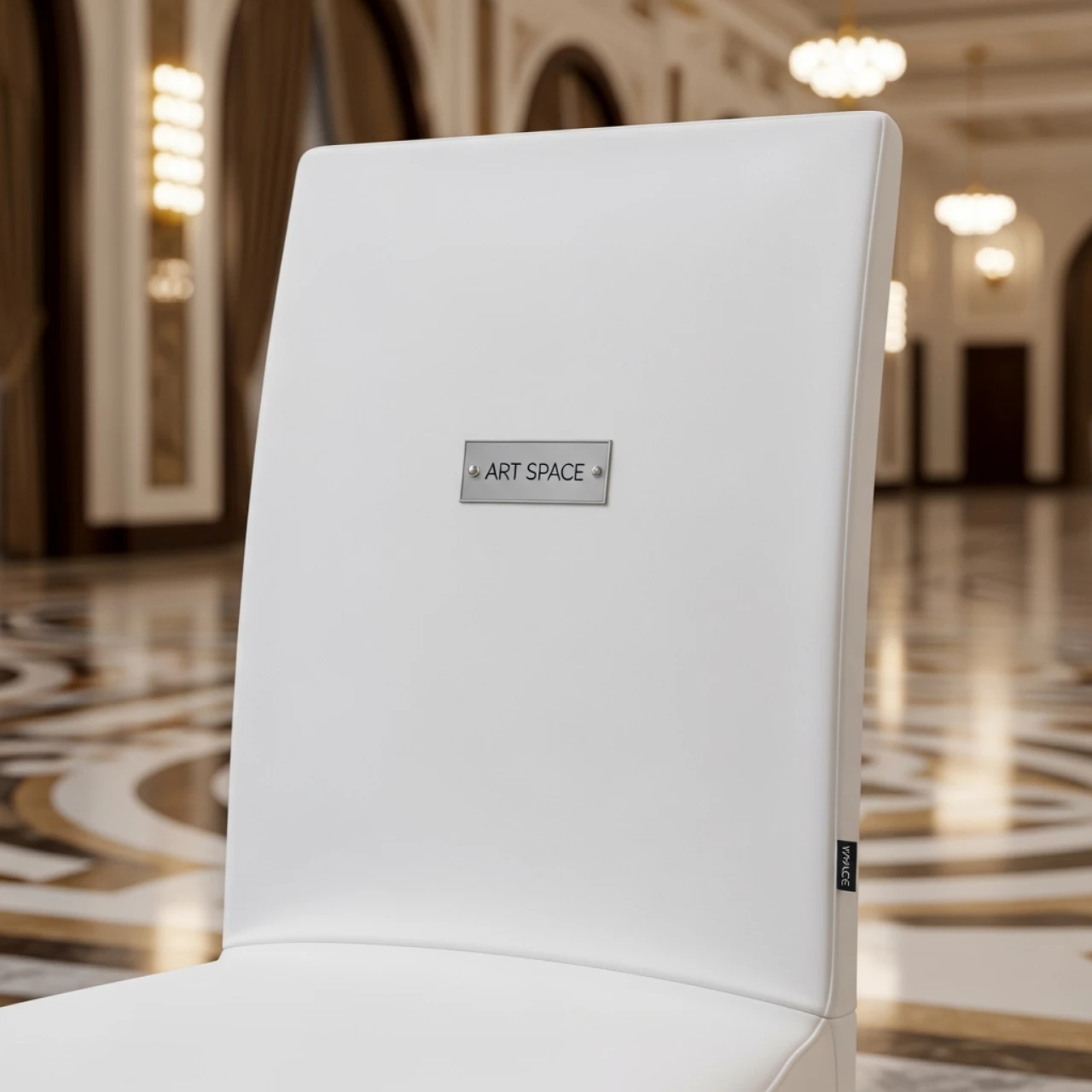 Аренда Чехол с прямой спинкой белый в санатории «Русь» — ART SPACE