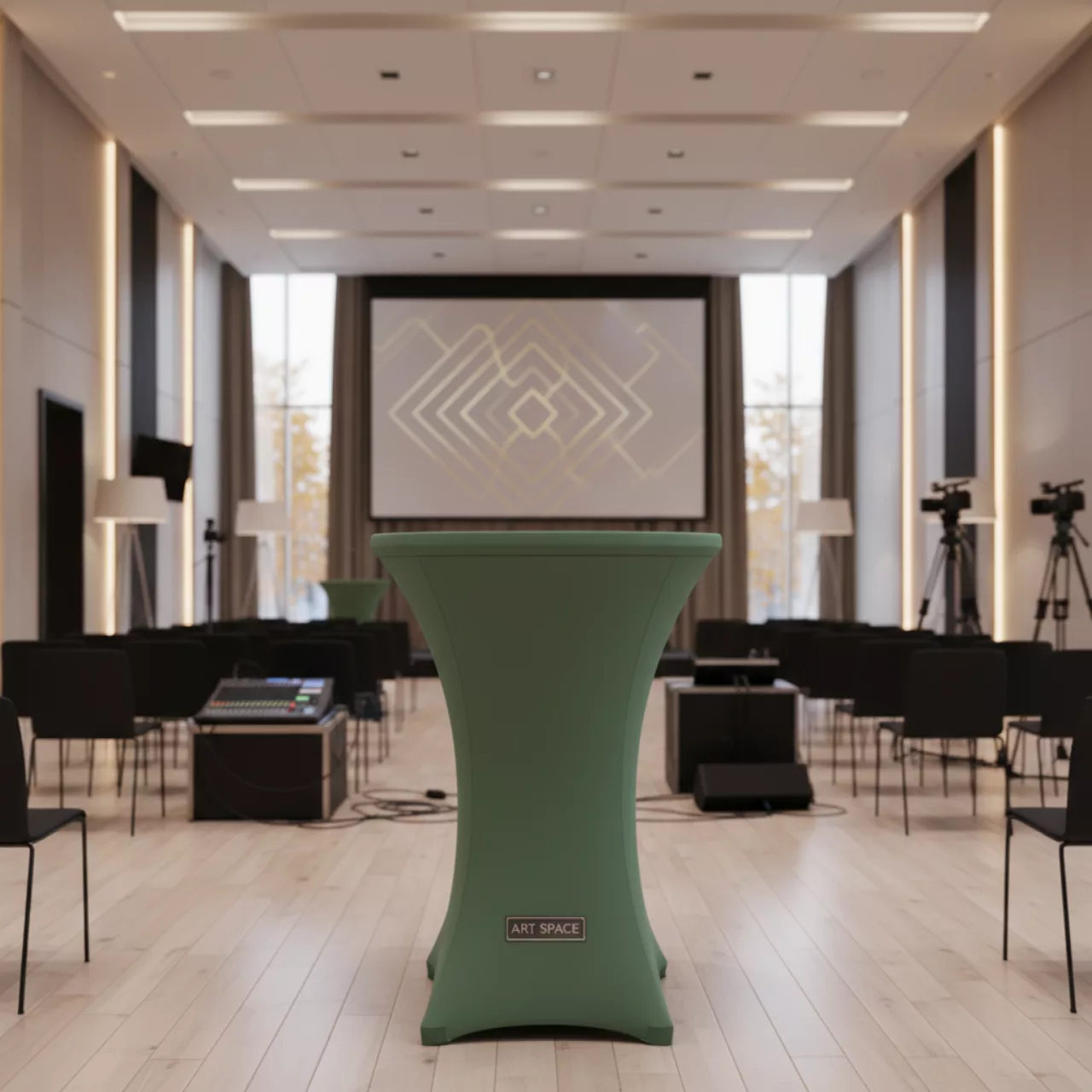 Аренда Чехол стрейч для коктейльного стола армейский в Imeretinskiy Hotel — ART SPACE