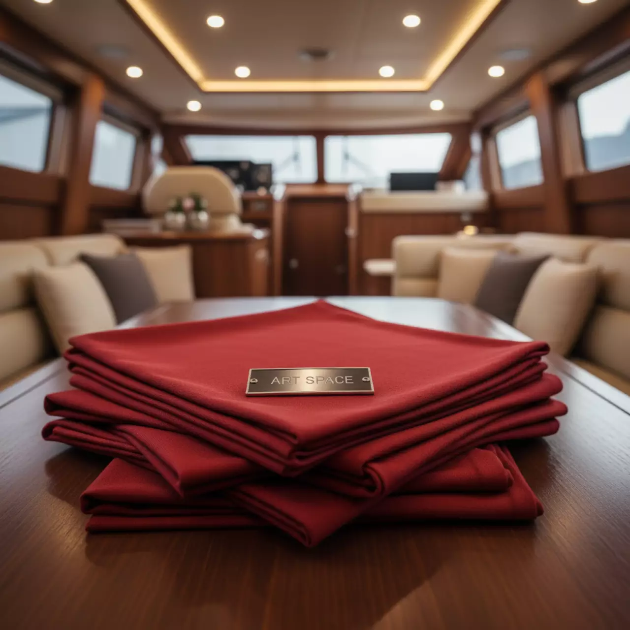 Аренда Чехол стрейч для прямоугольного стола красный на VIP-яхте (Имеретинский порт) — ART SPACE