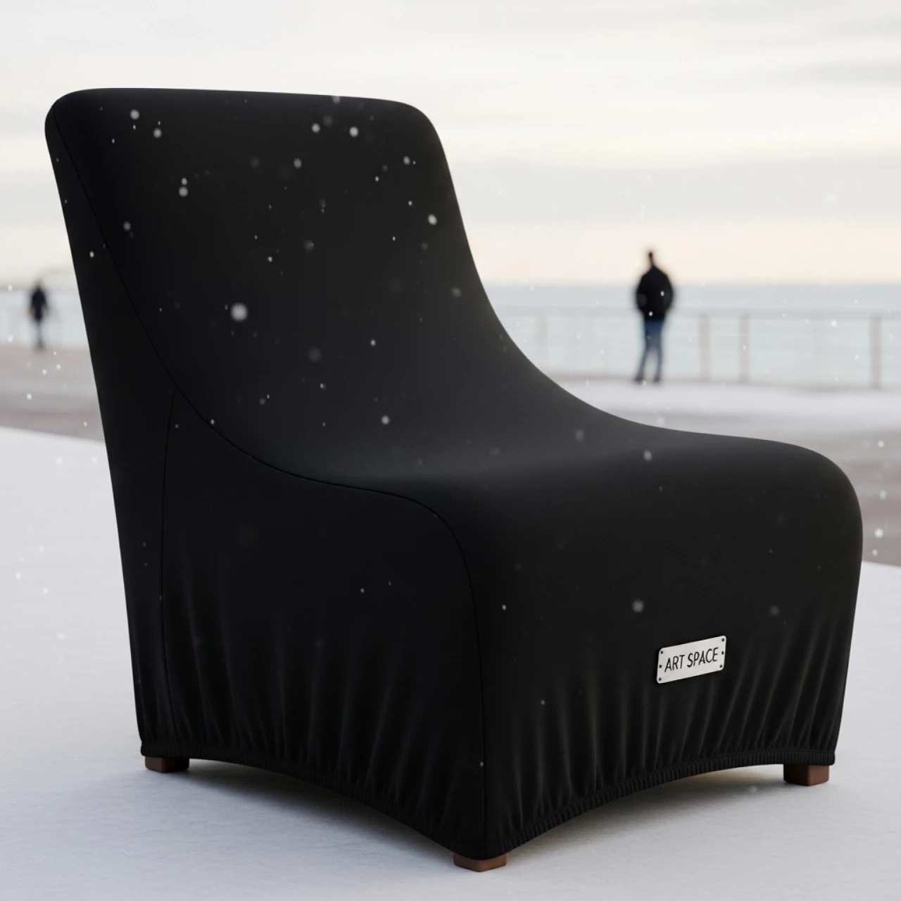 Аренда Чехол стрейч для стула черный на Имеретинской набережной — ART SPACE