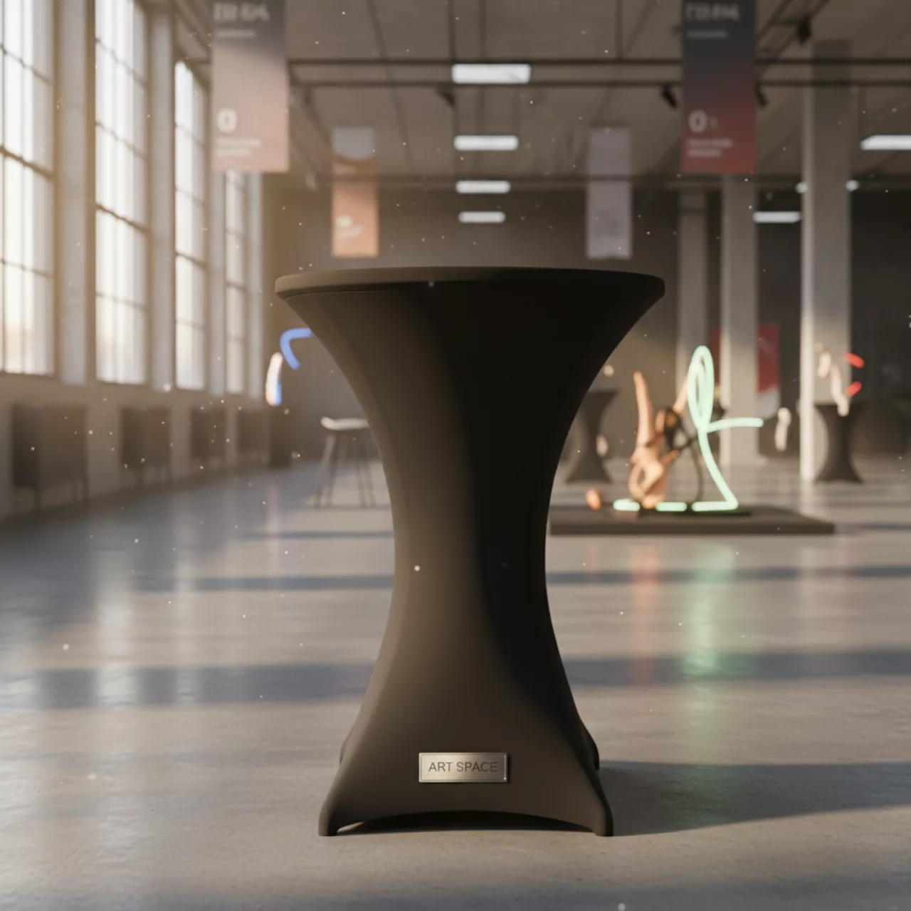 Аренда Чехол стрейч на коктейльный стол 110х70 черный в Omega Sirius — ART SPACE