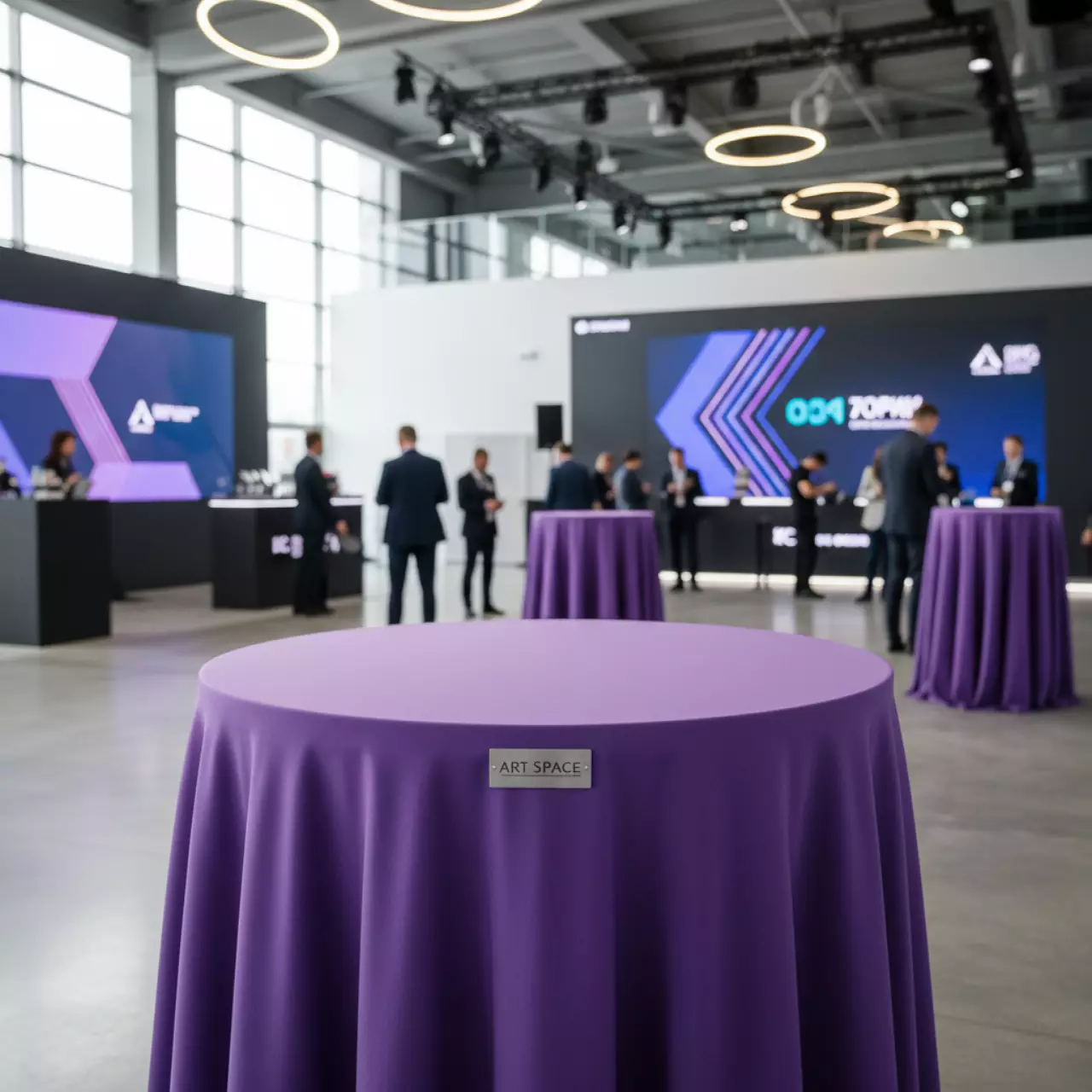 Аренда Чехол стрейч на коктейльный стол 110х70 в Ледовом дворце «Айсберг» — ART SPACE