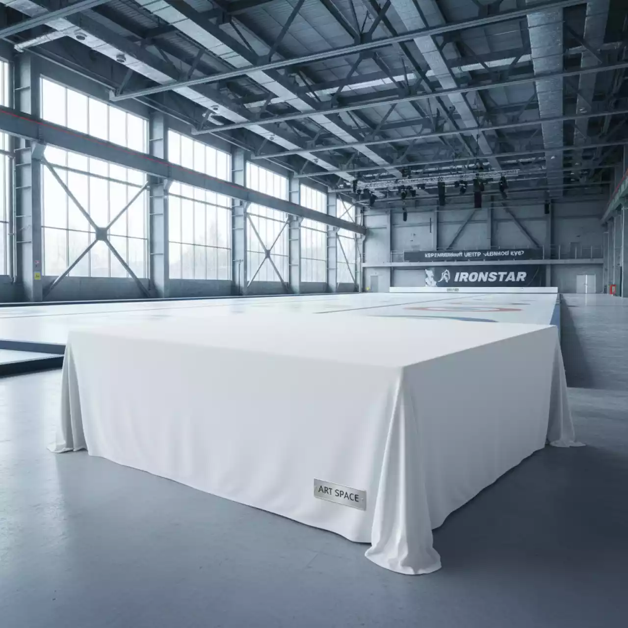 Аренда Чехол стрейч на стол 1200х750 мм белый в Керлинговом центре «Ледяной куб» — ART SPACE