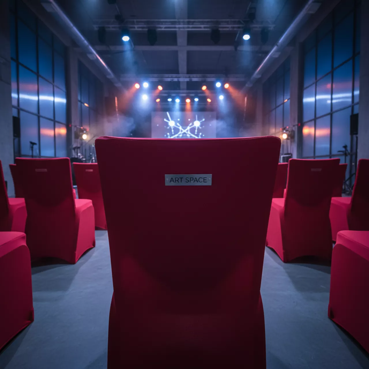 Аренда Чехол стрейч текстиль для стула красный в конгресс-холле отеля Жемчужина — ART SPACE