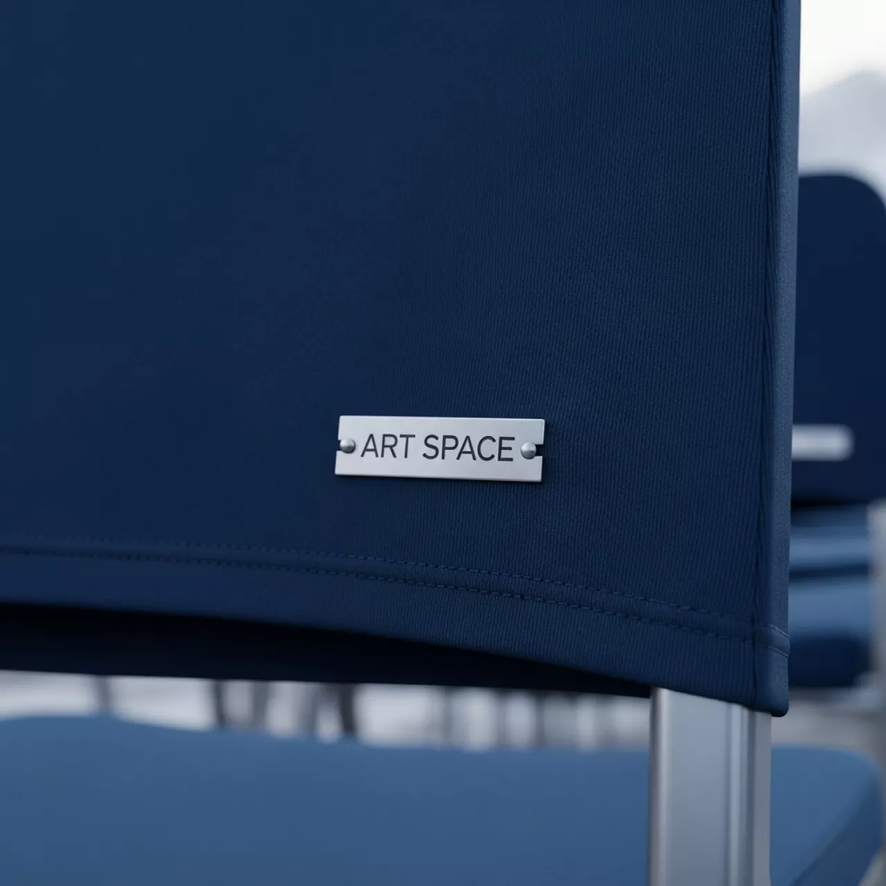 Аренда Чехол стрейч текстиль для стула синий на площадке Rosa Peak (2320м) — ART SPACE