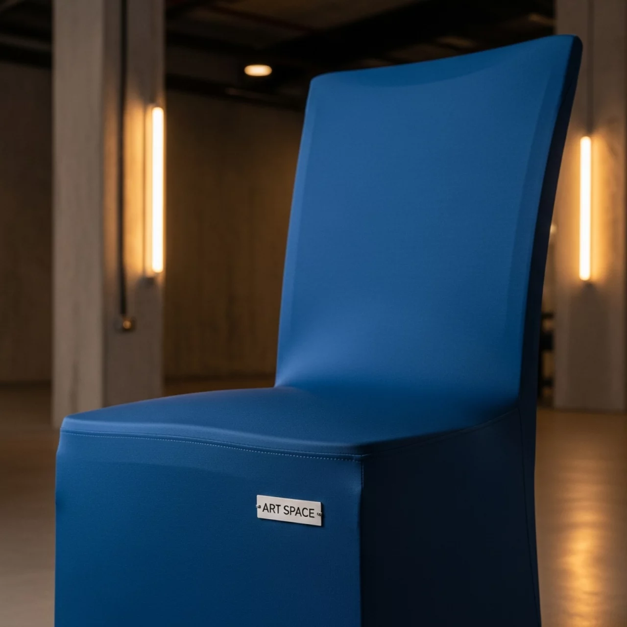 Аренда Чехол стрейч текстиль на стул синий в казино «Сочи» — ART SPACE