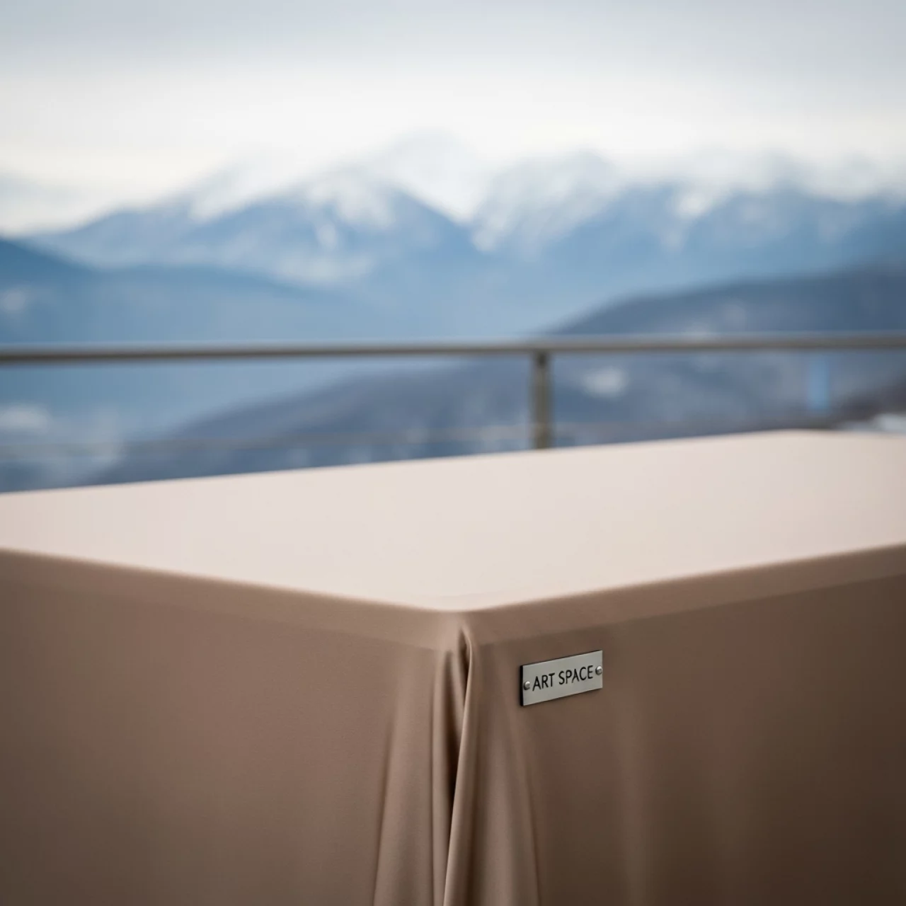 Аренда Чехол стрейчевый для прямоугольного стола шампань 180х75 см в Skypark Sochi — ART SPACE