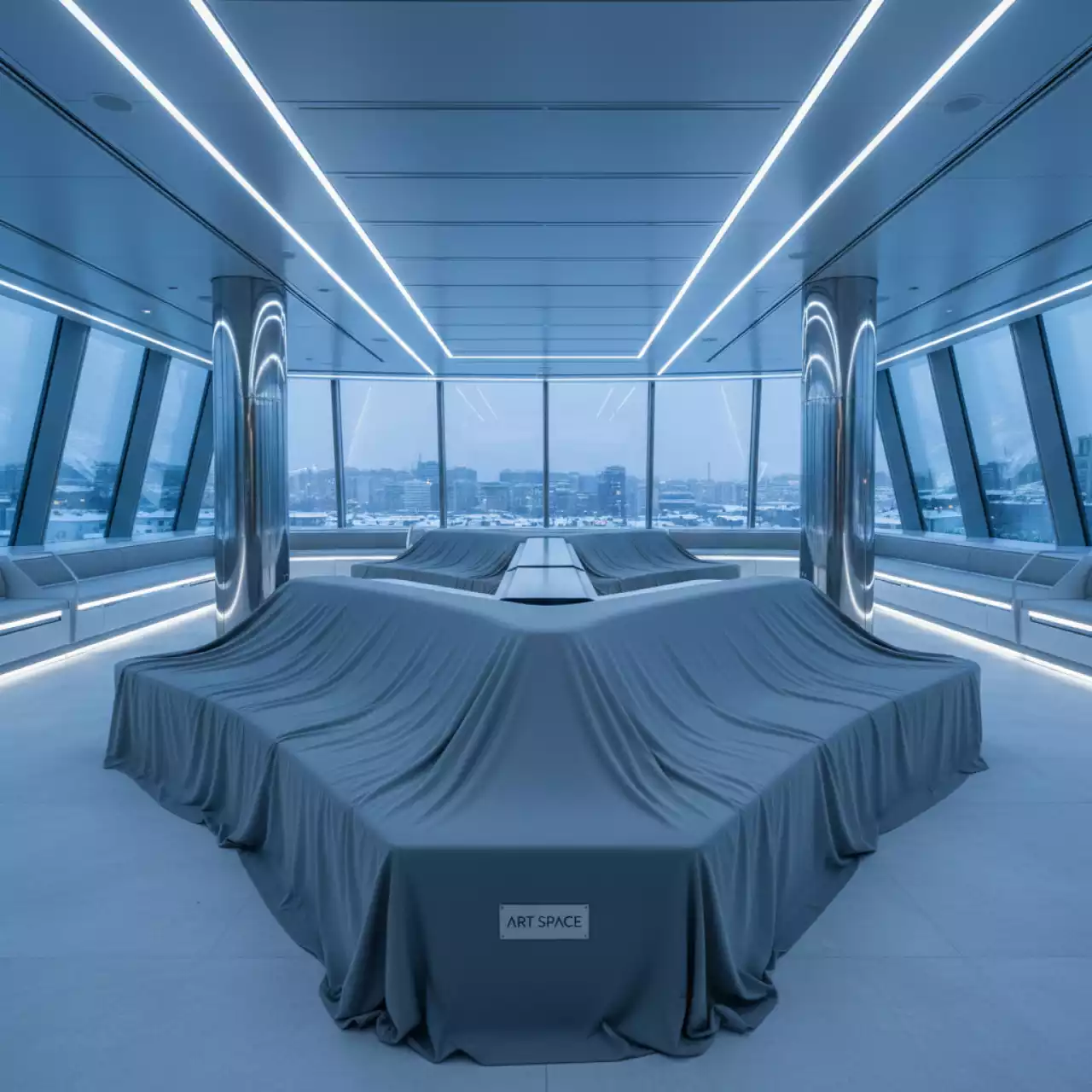 Аренда Чехол универсальный на мебель лаунж зон 330х200 см серый в ресторане «Brunello» — ART SPACE