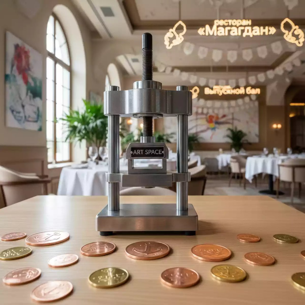 Аренда Чеканка монет в ресторане «Магадан» — ART SPACE