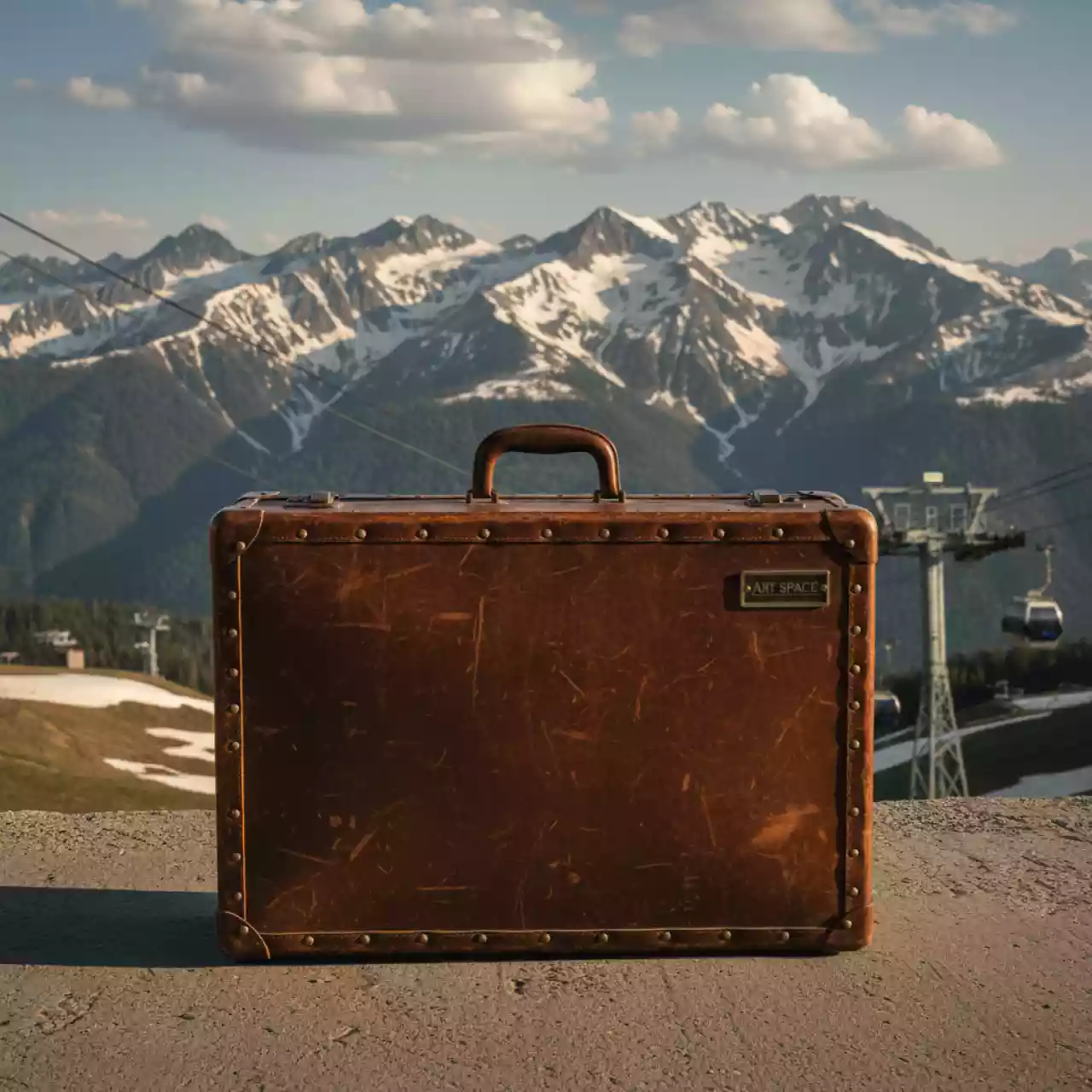 Аренда Чемодан коричневый на курорте «Газпром» (Альпика) — ART SPACE