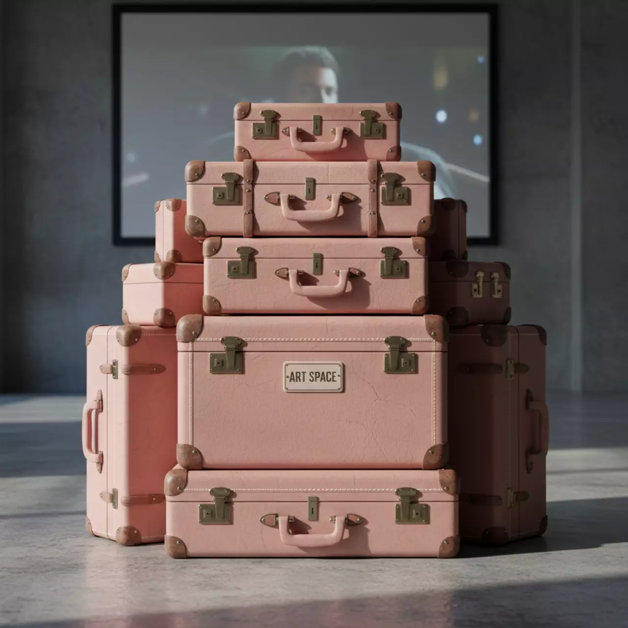 Аренда Чемоданы ретро розовые на Сочи Автодроме — ART SPACE