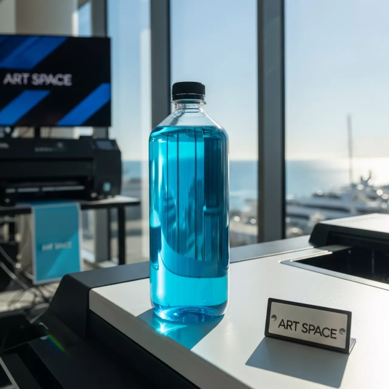 Аренда Чернила экосольвентные Bordeaux FUZE Eco NR6 Cyan 1 л бутыль на территории Морпорта Сочи — ART SPACE