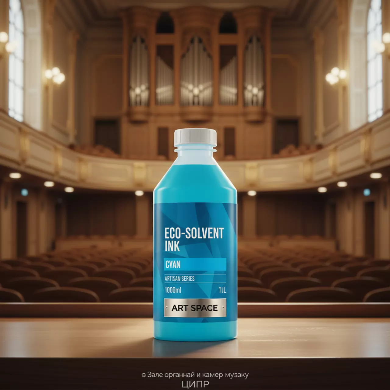 Аренда Чернила экосольвентные MaryJet DI FMS Cyan 1 л в Зале органной и камерной музыки — ART SPACE