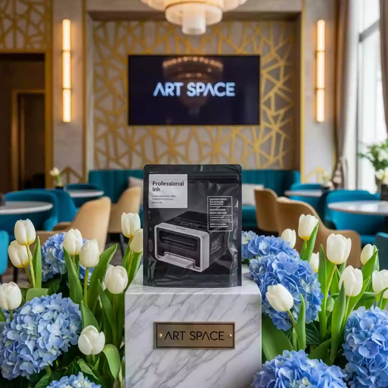 Аренда Чернила Nutec Diamond L Cyan D 15 TRV2 в пакетах с чипом F623 1346 в ресторане «Плакучая Ива» — ART SPACE