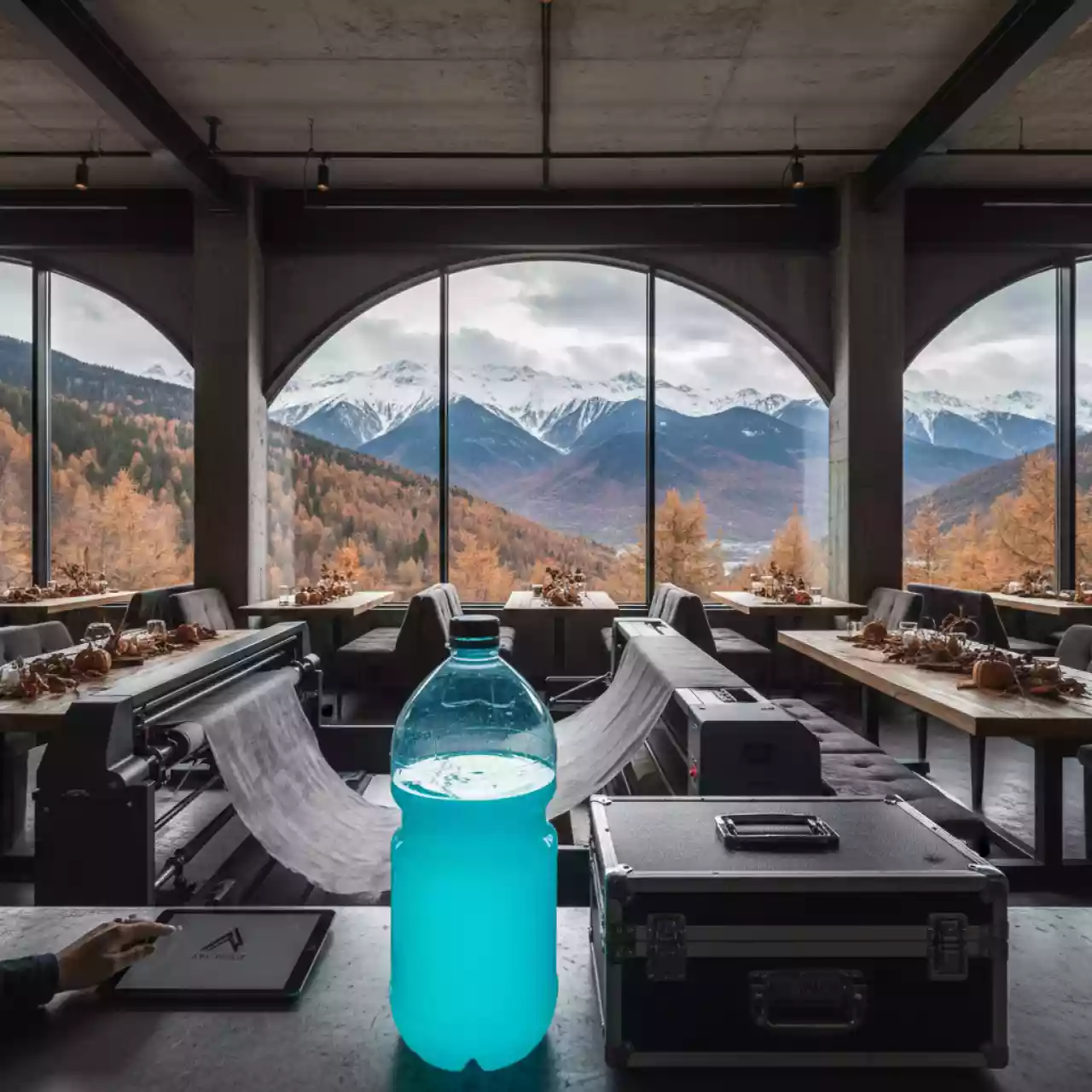 Аренда Чернила сублимационные для плоттеров NUtec AQUAMARINE AQ10 DST HC голубые 1 л в бутыли в ресторане «Высота 5642» — ART SPACE