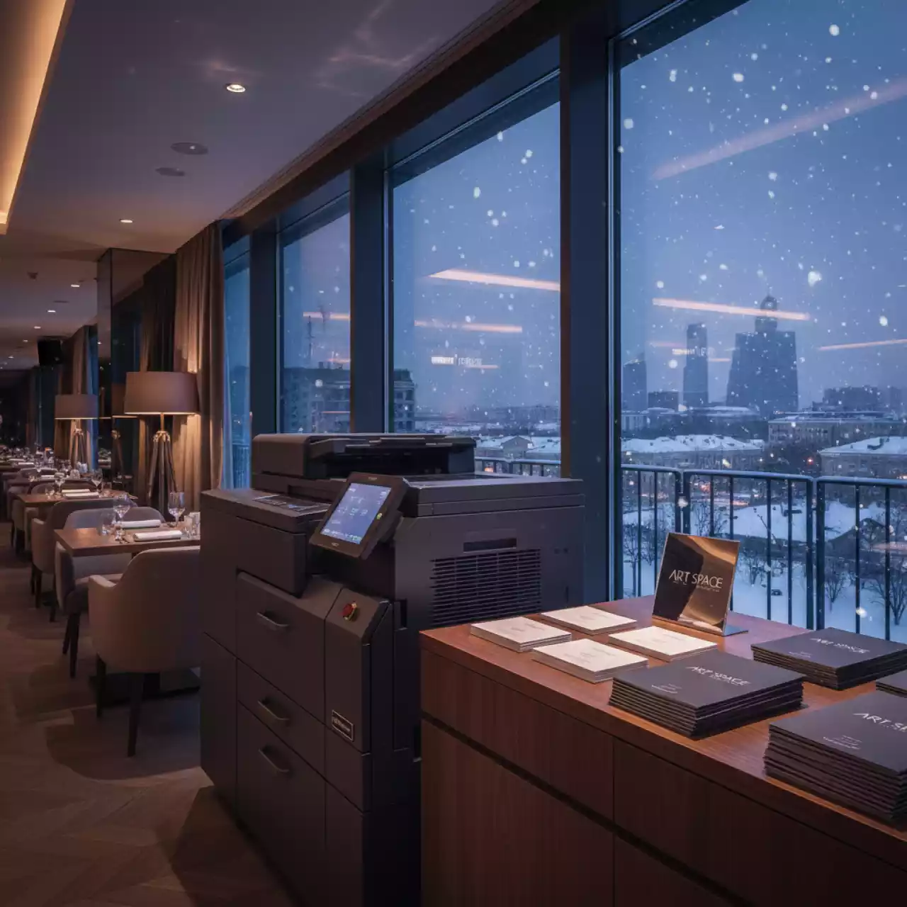 Аренда Цифровая печатная машина Canon imagePRESS V700 в ресторане «Высота 5642» — ART SPACE