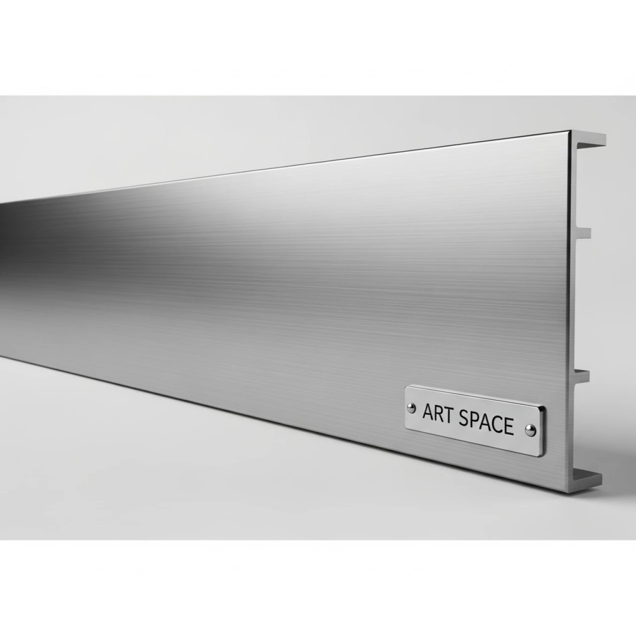 Аренда Цоколь ПВХ для кухни 150 мм 3,2 м шлифованное серебро в ресторане «Brunello» — ART SPACE