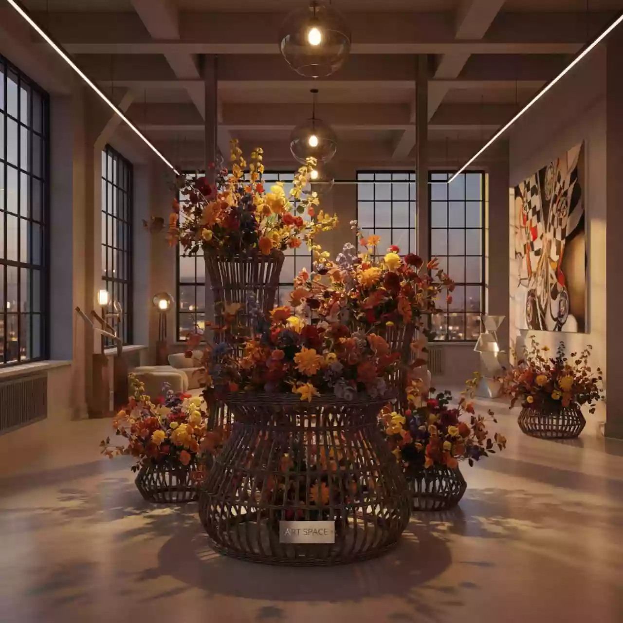 Аренда Цветочницы плетеные 299104 на вилле «Анна» — ART SPACE