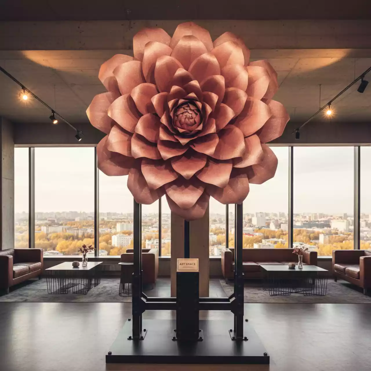 Аренда Цветок бумажный розовый в Panorama by Mercure — ART SPACE