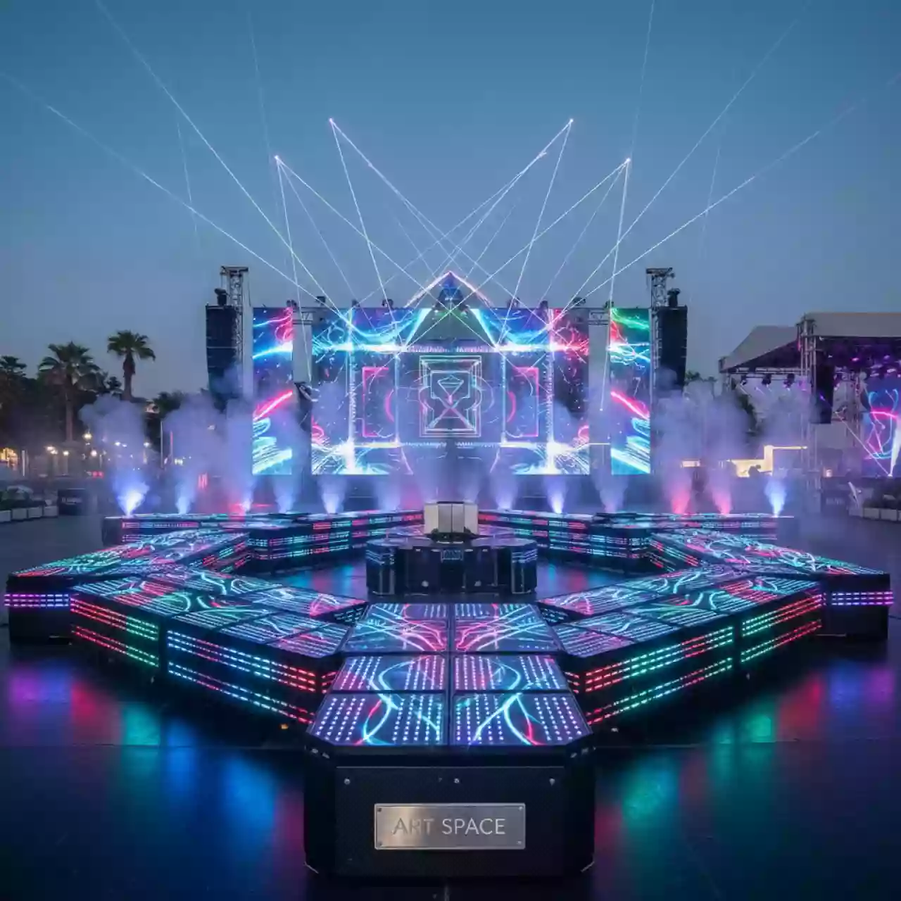 Аренда Цветомузыка Rexus светодиодная с лазерами в парке «Ривьера» — ART SPACE