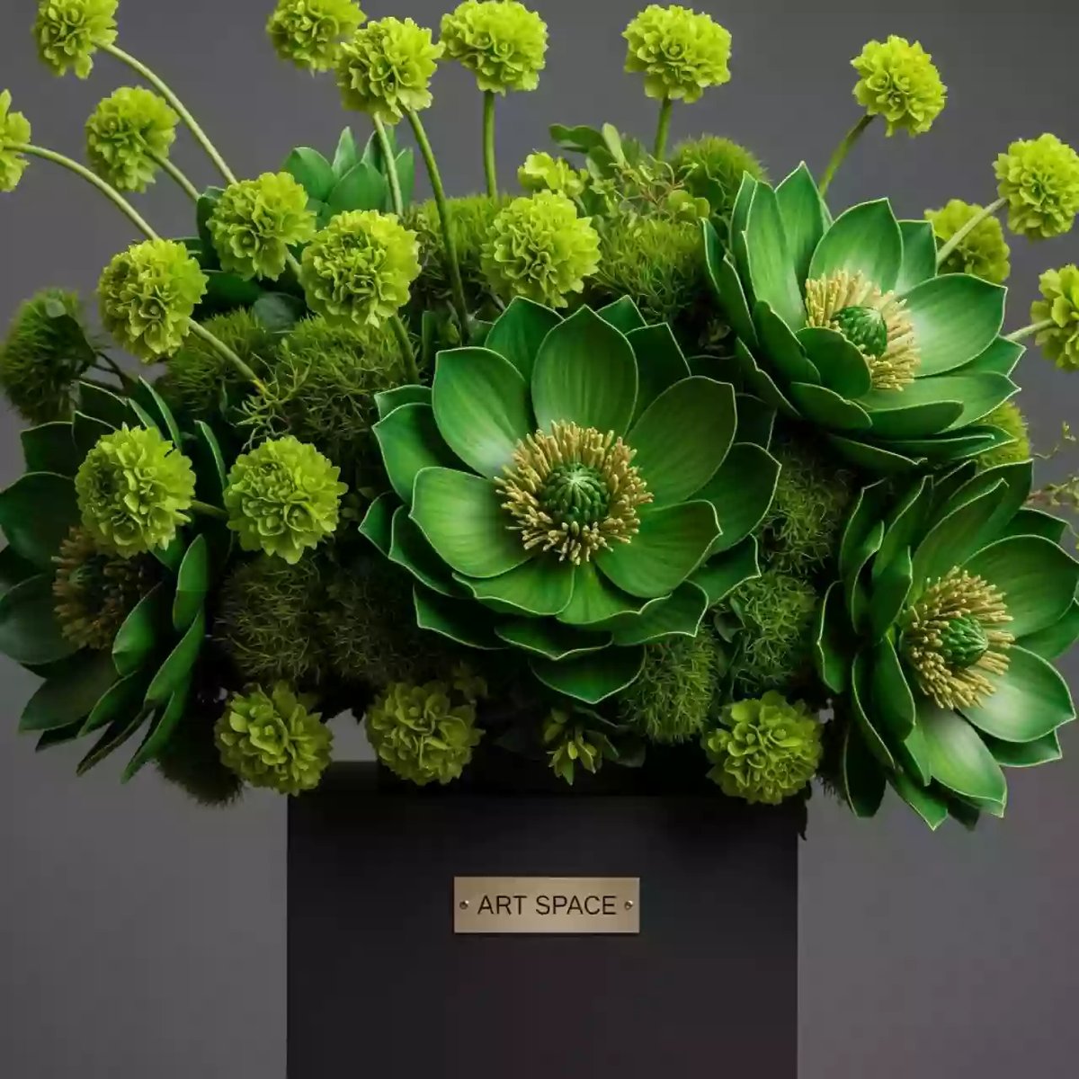 Аренда Цветы зеленые Обжоры в Omega Sirius — ART SPACE