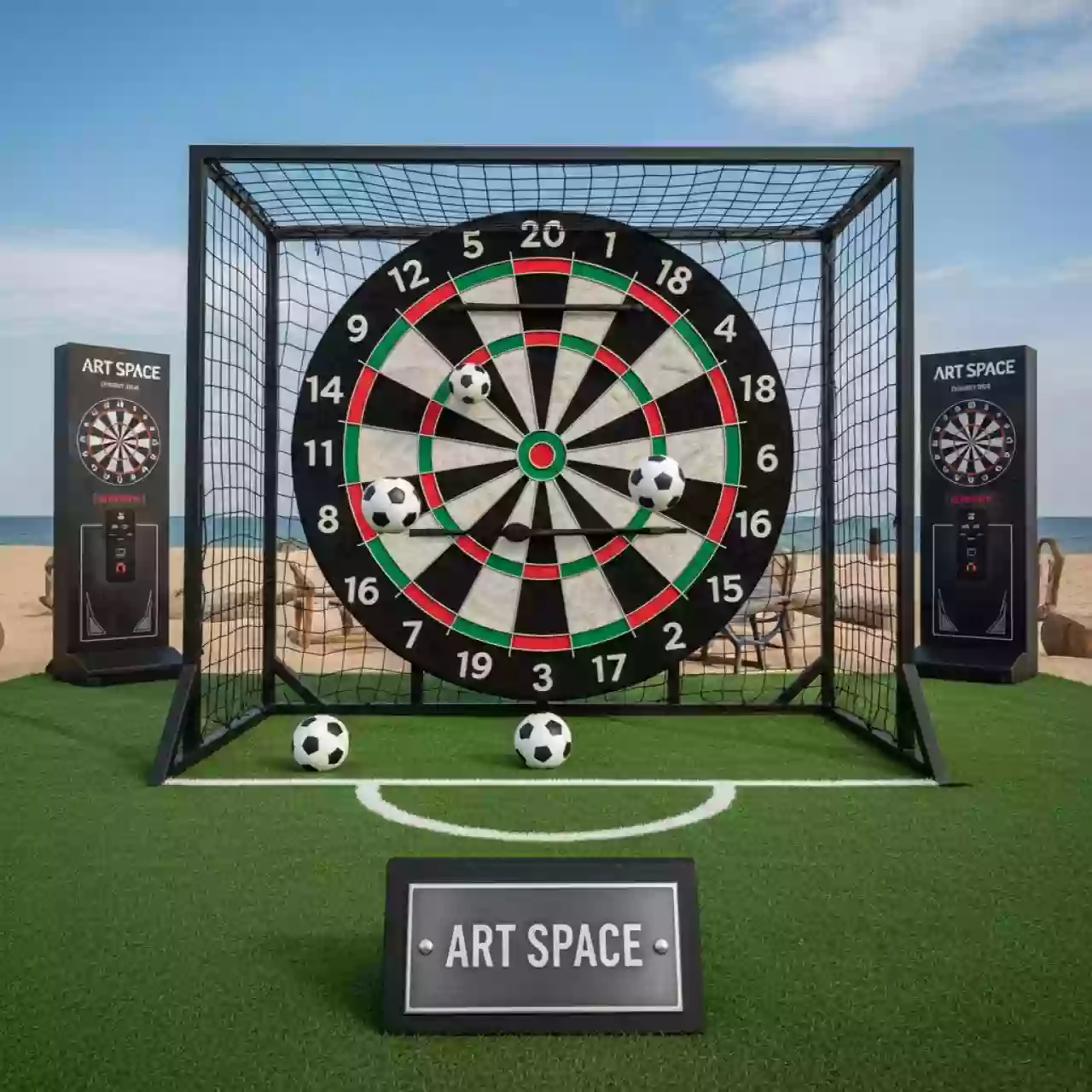 Аренда Дартс футбольный Будильник на пляже «Мандарин» — ART SPACE