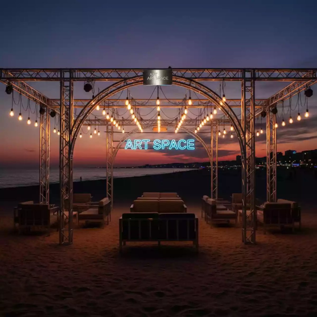 Аренда Декор и освещение на пляже «Мандарин» — ART SPACE